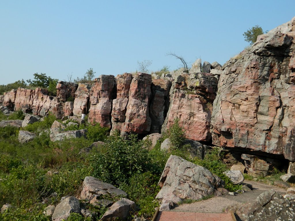 The stones at Pipestone National Monument - used by native people to make pipes for thousands of years. by olekinderhook