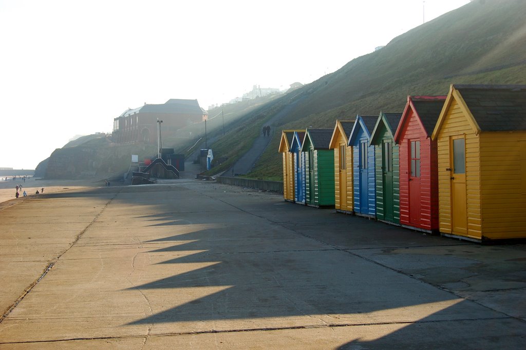 Beach huts Whitby by jaxpix50