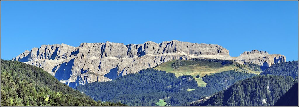 Panorama: Gruppo del Sella visto da Ortisei, Val gardena by Saverio Panichi