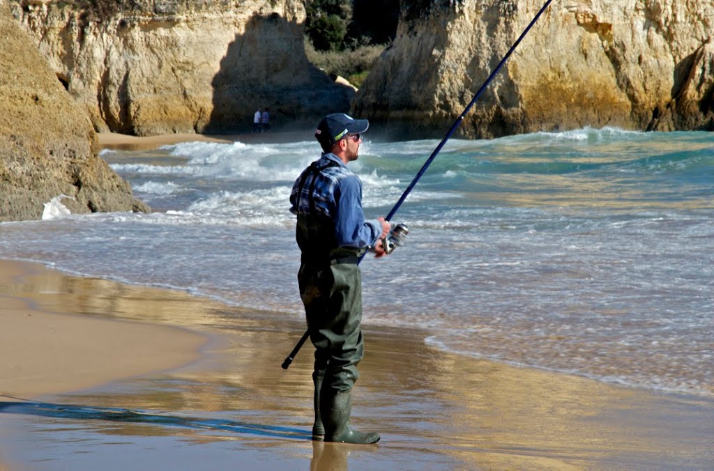 Fishing at Alvor beach by Dave DeMarco