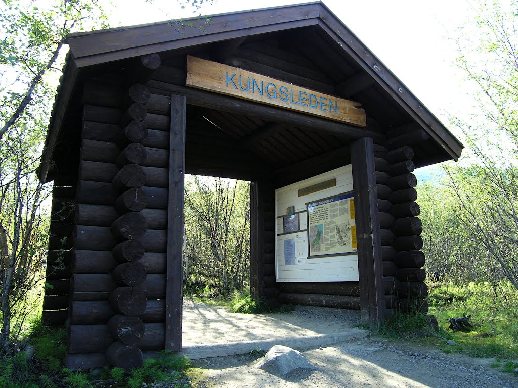 Gate at the beginning of Kungsladen trek in NP Abisko by Tomas K☼h☼ut