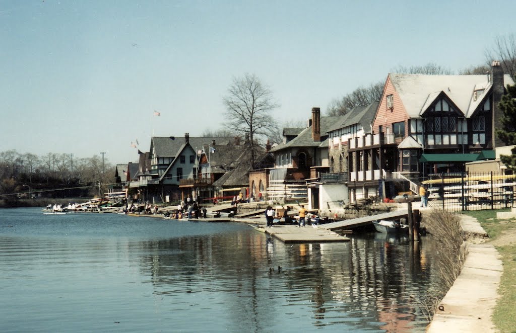 Schuylkill River Rowing Clubhouses, Philadelphia, Pennsylvania by Joseph Hollick