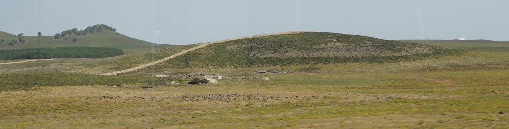 Maroccan landscapes encampment of nomads by Piotrek?ódź