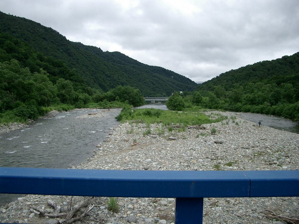 銀山平北ノ岐川を渡る白光橋 by 伝之助