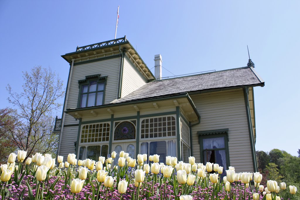 Edvard Griegs home and beautiful tulips in may by Mona Lygre