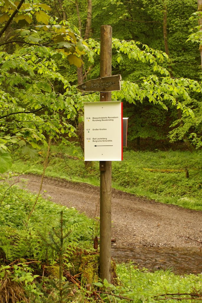 Wegweiser an der Wassertretstelle Renneborn (Harz) by Altmeister