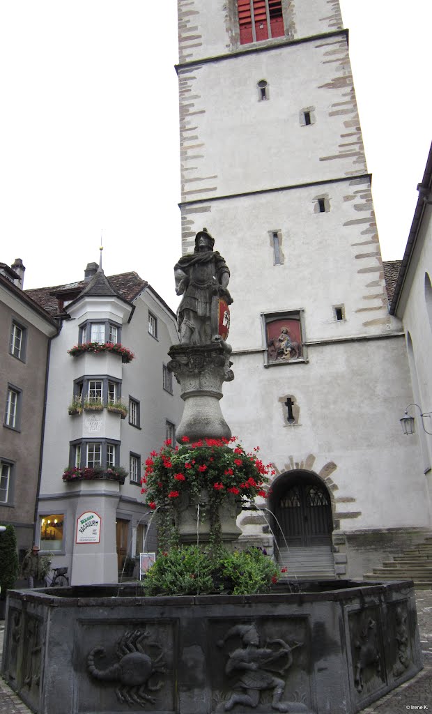 St. Martin Water Fountain - Chur, Switzerland by Irene Kravchuk