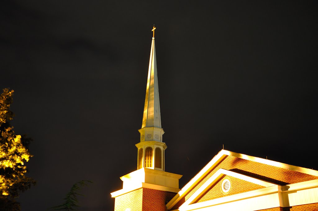 VIRGINIA: YORK COUNTY: GRAFTON: Yorkminster Presbyterian Church, 6218 George Washington Memorial Highway, steeple detail by Douglas W. Reynolds, Jr.