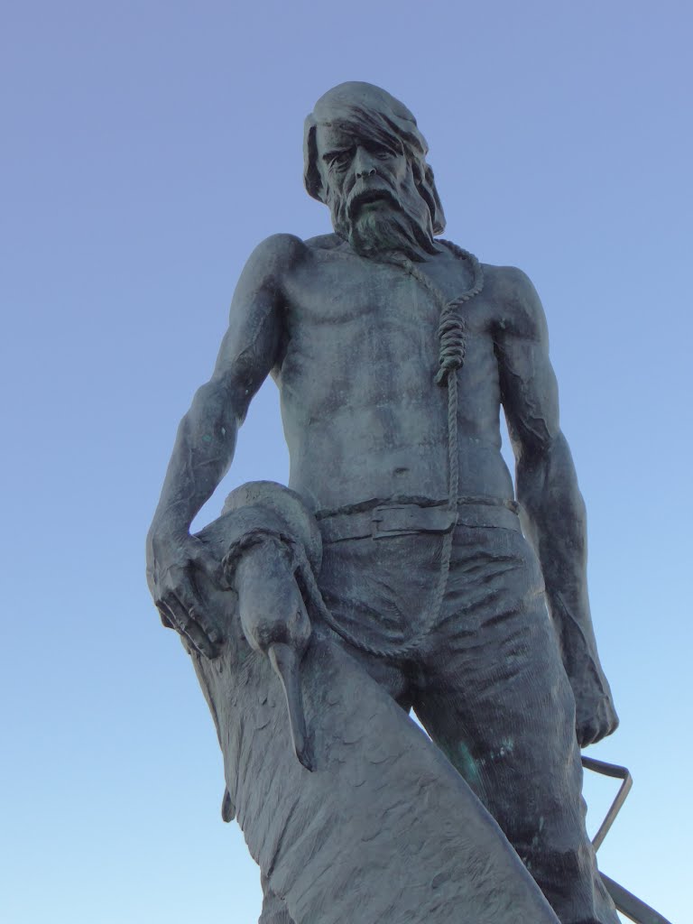 Ancient Mariner Statue at Watchet Harbour by cornwallinfocus