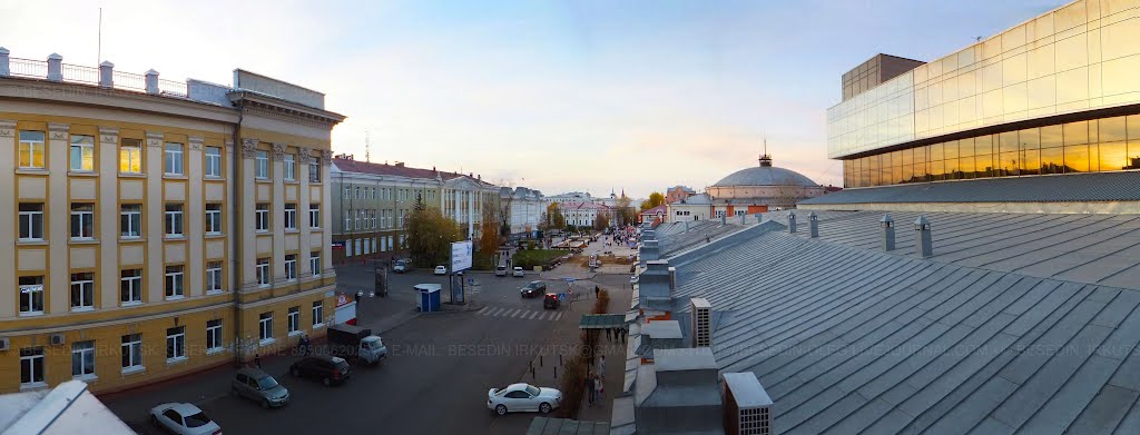 Иркутск, ул. Пролетарская. Пл. Труда. С крыши ТЦ "Сезон" by OLEG BESEDIN