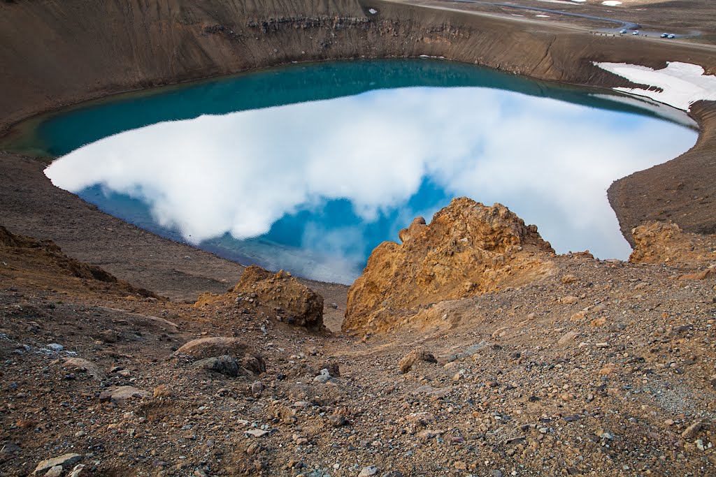 Lake and crater Viti, Iceland by Christian Wilt