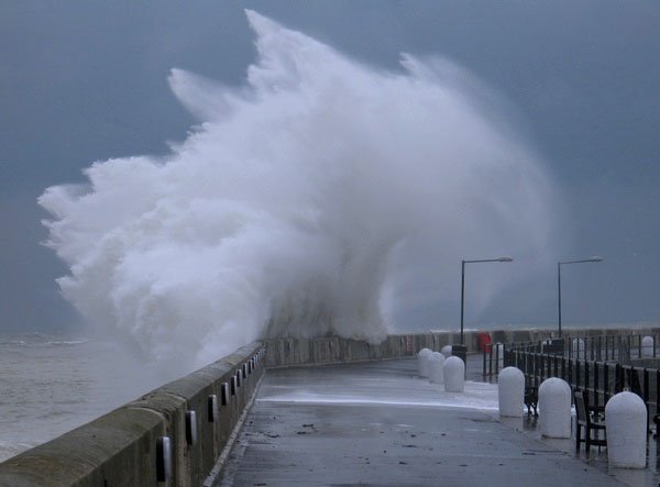 Rough Weather at Ramsgate's East Pier by Dave Ninnim