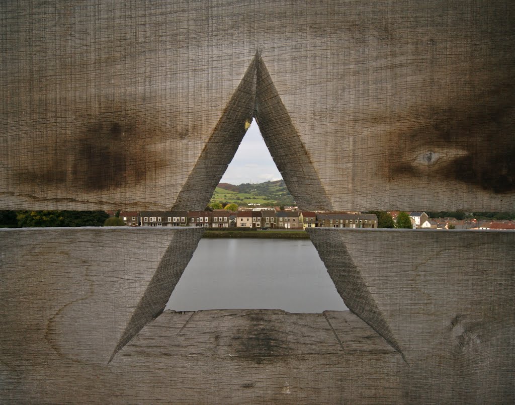 Caerphilly through the Castle parapet by beddoend