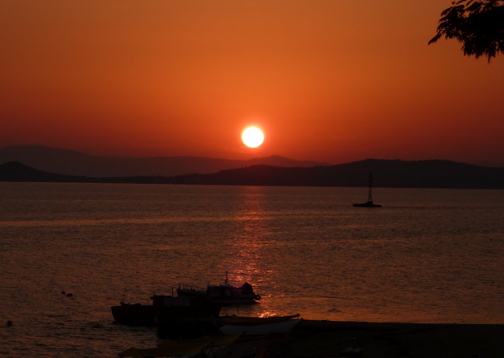 Sunset at Ouranopoulis by Andy Simmonds