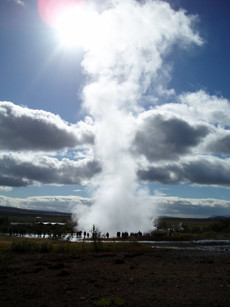 Strokkur strikes up by World Voyager