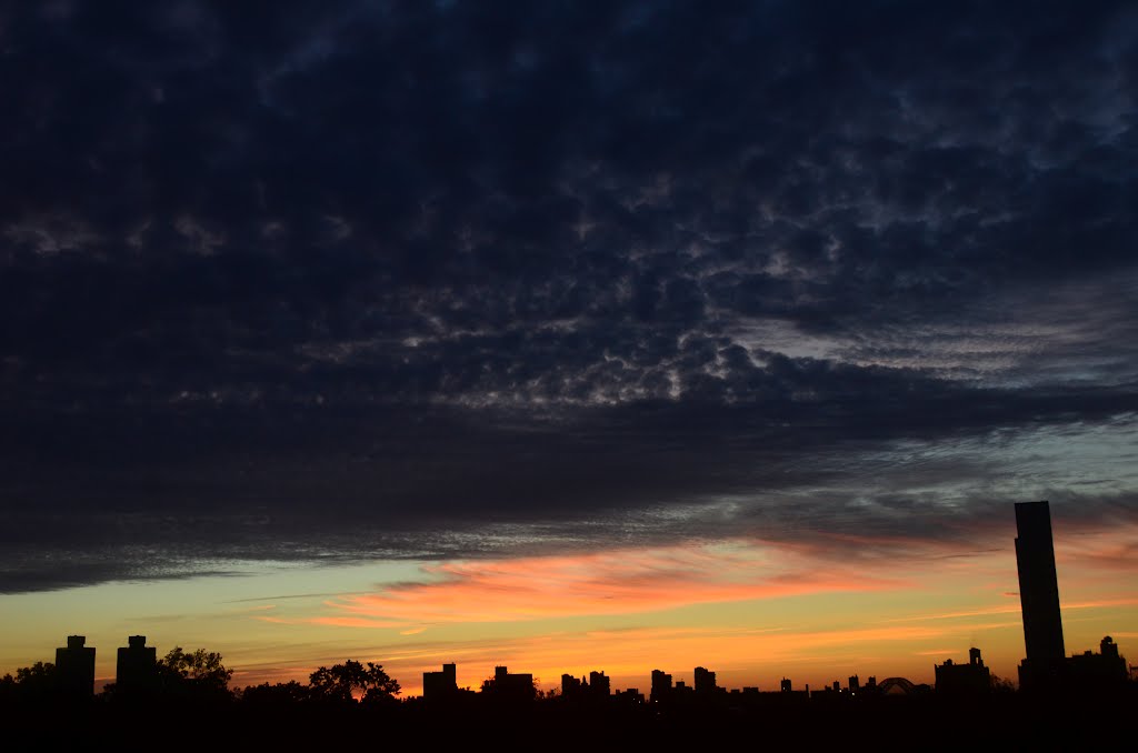 Sunrise over Central Park, Manhattan, New York, 10025 NY by Christophe Gevrey