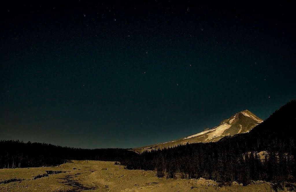 Mt. Hood, White River Canyon and the Big Dipper by Denny Barnes