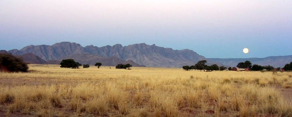 Namibia - Full Moon rising over Sesriem NWR Campground by ZIPP