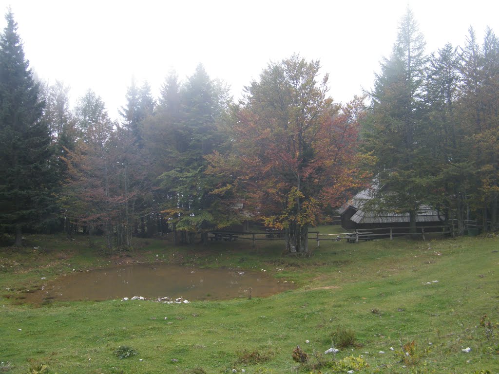 VELIKA PLANINA (ESLOVENIA) CASA DE PASTORES JUNTO A CHARCA PARA BEBER EL GANADO by JOSE LUIS OROÑEZ