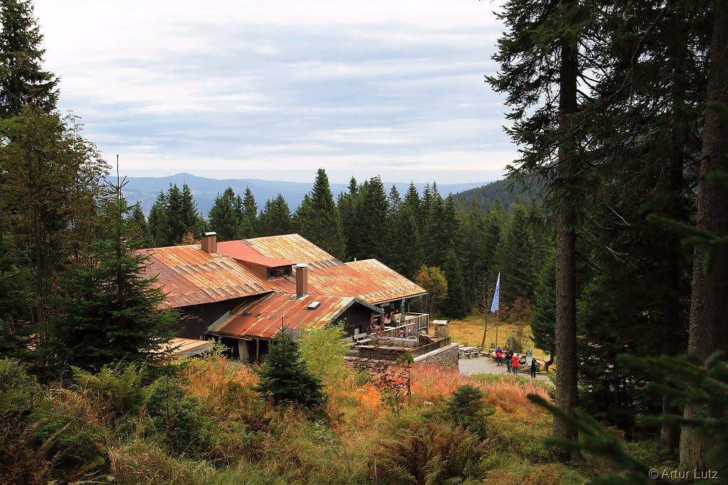 Blick über die Chamer Hütte (1289m) by Artur Lutz