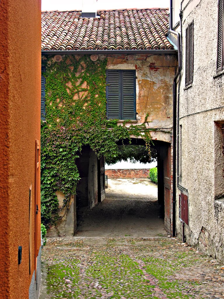 Il cortile si affaccia sul belvedere, La Morra by Gabriella Allasio