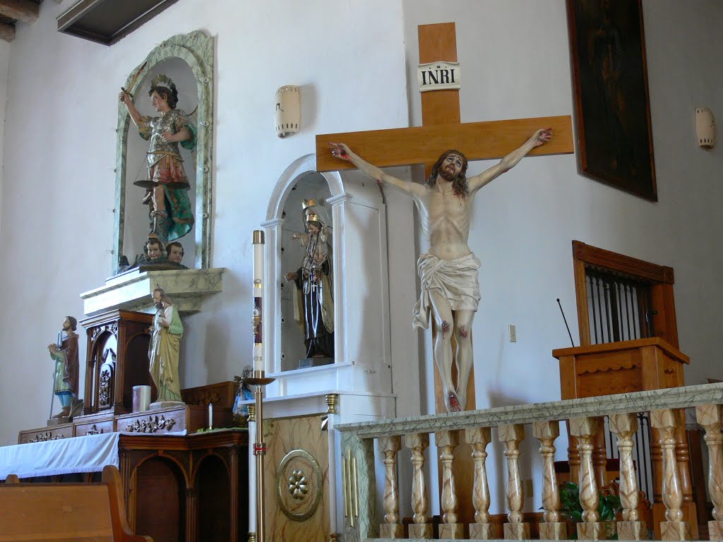 Inside Nuestra Senora de Socorro Mission, Texas by J.gumby.BOURRET