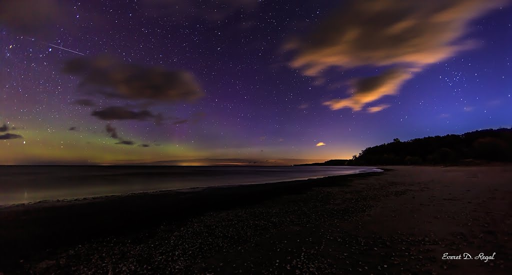 Northern Lights on Lake Ontario by Everet D. Regal