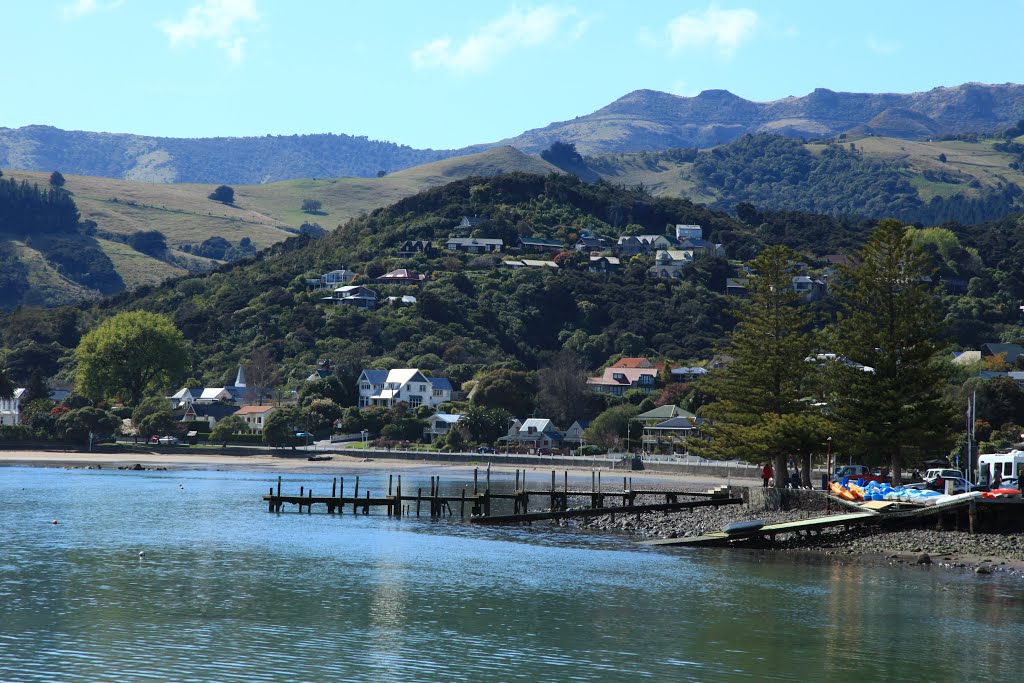 Lake side mountain town by Rodgers66