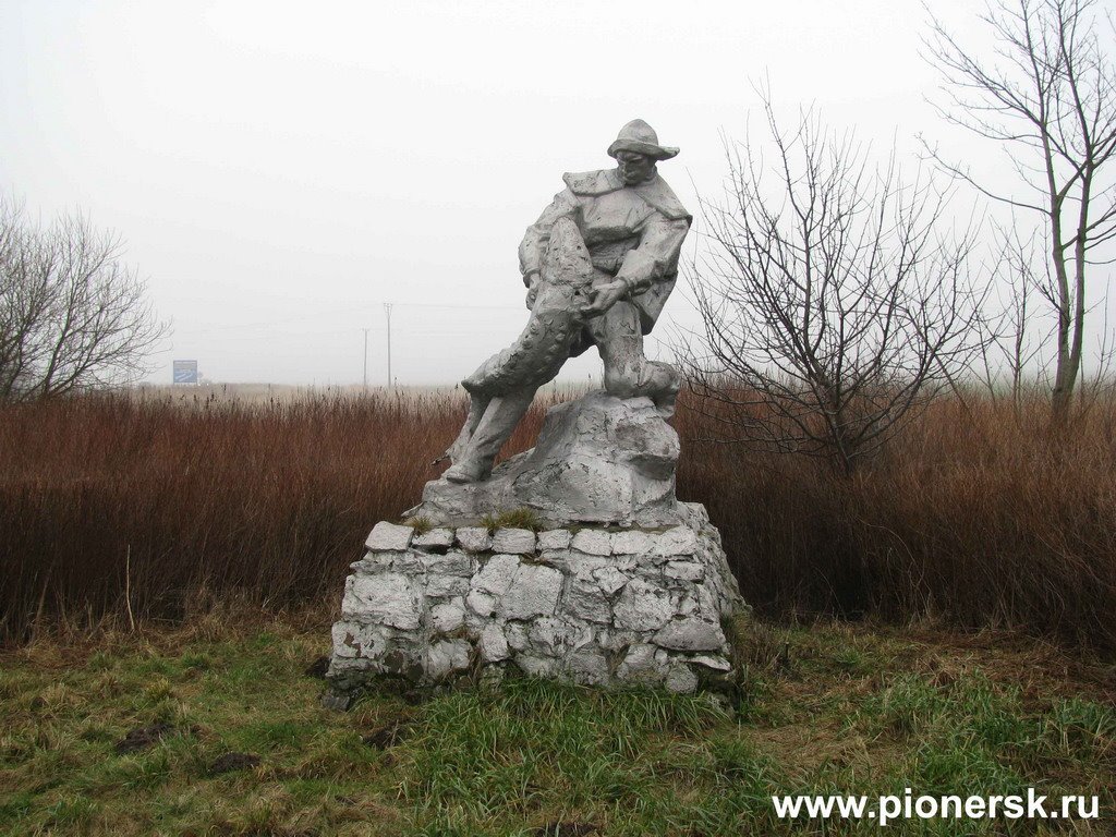 Повелитель рыб на въезде в город by pionersk.ru