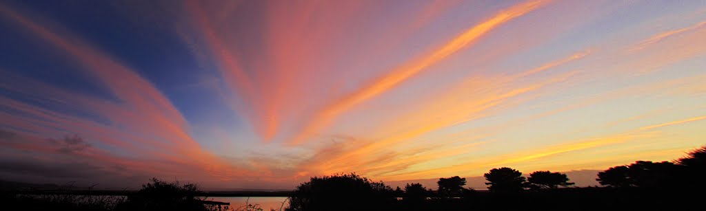 Sunset Rays Over Humboldt Bay by AndrewJSmith