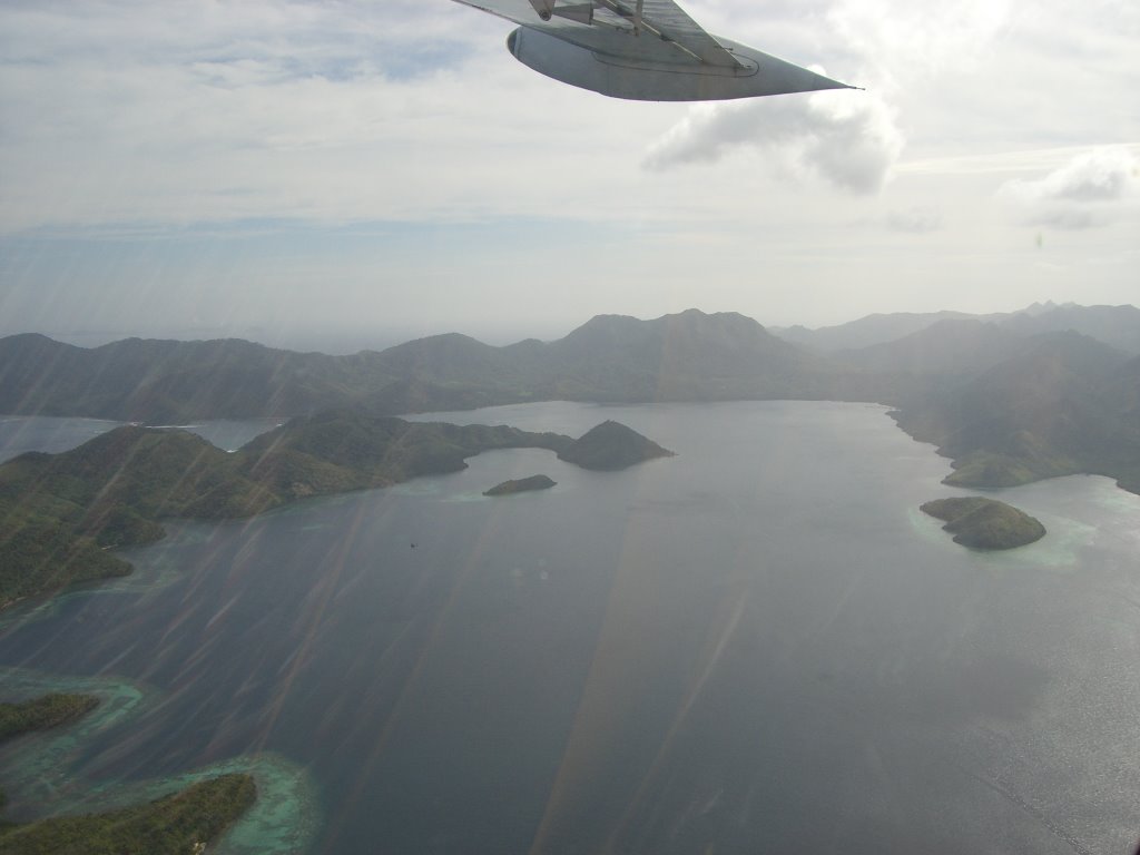 Aerial view, Coron Island, Philippines by fleclerc