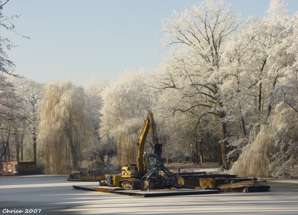 Dredger from Kanaalweg Bridge by Chrica