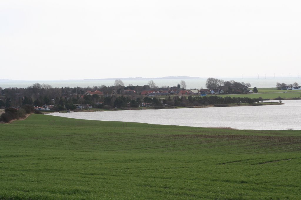 Norsminde med Tunø i baggrunden by Frits Gundahl Sørensen