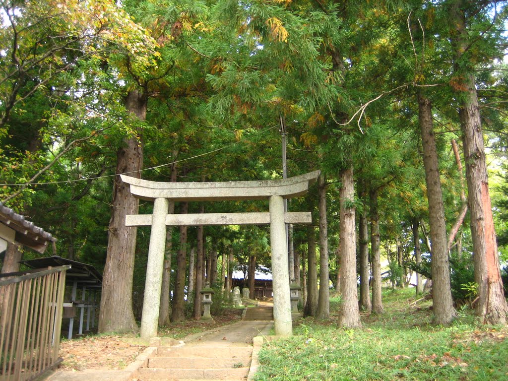 Road approaching a shrine by addh Save Panoramio