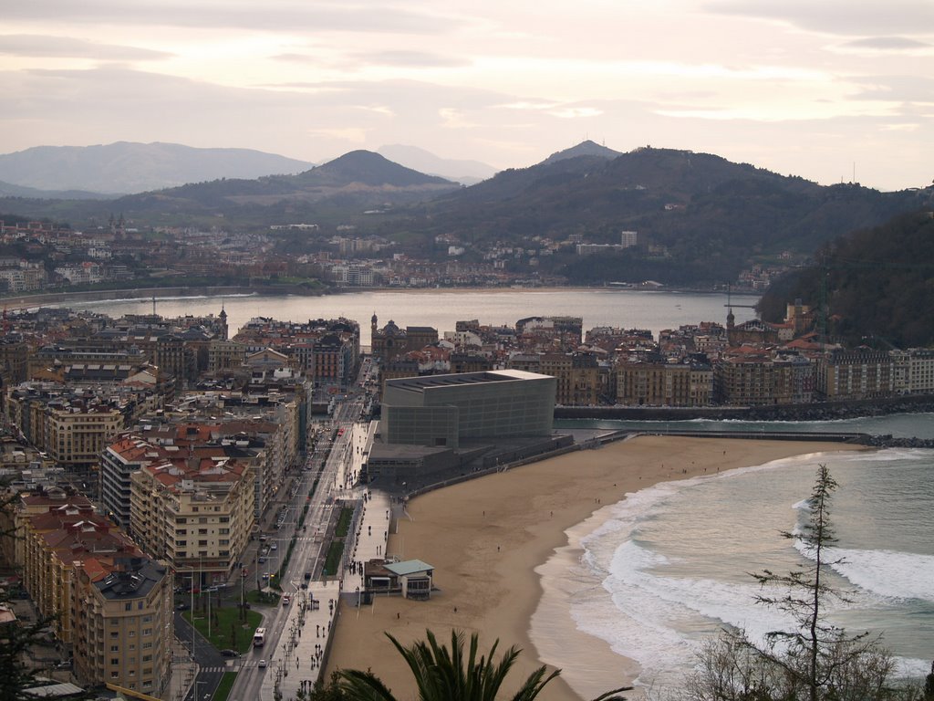 Kursaal eta Zurriolako hondartza (Uliako ikuslekutik), Donostia by Gorka Aranzabal