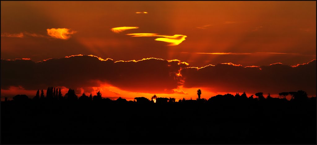 Tramonto sulla campagna Veliterna, Velletri 17 ottobre 2012 by © Fabio Rosati ©