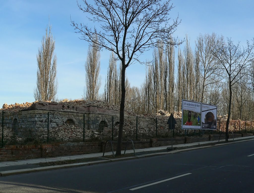 Chemnitz (SN) - Abriss der ehm. Kasernen der Sowjetarmee 2012 - Platz für den Bau des Sonderpädagogischen Förderzentrums by Thomas Eichler