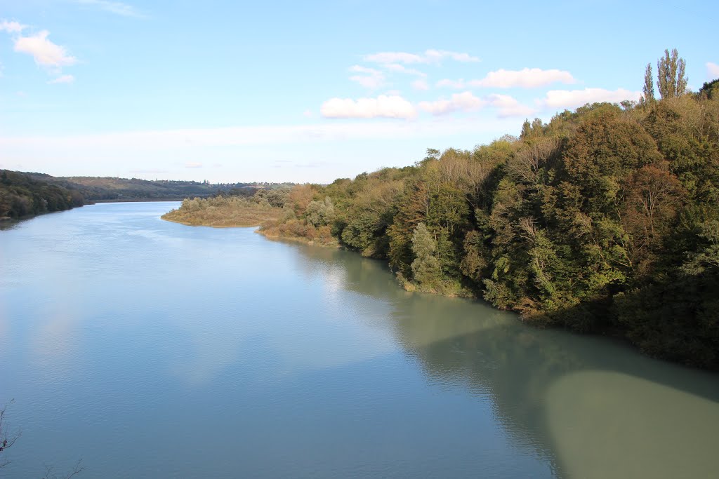 View on the Rhône from the Pont Carnot by 6004592