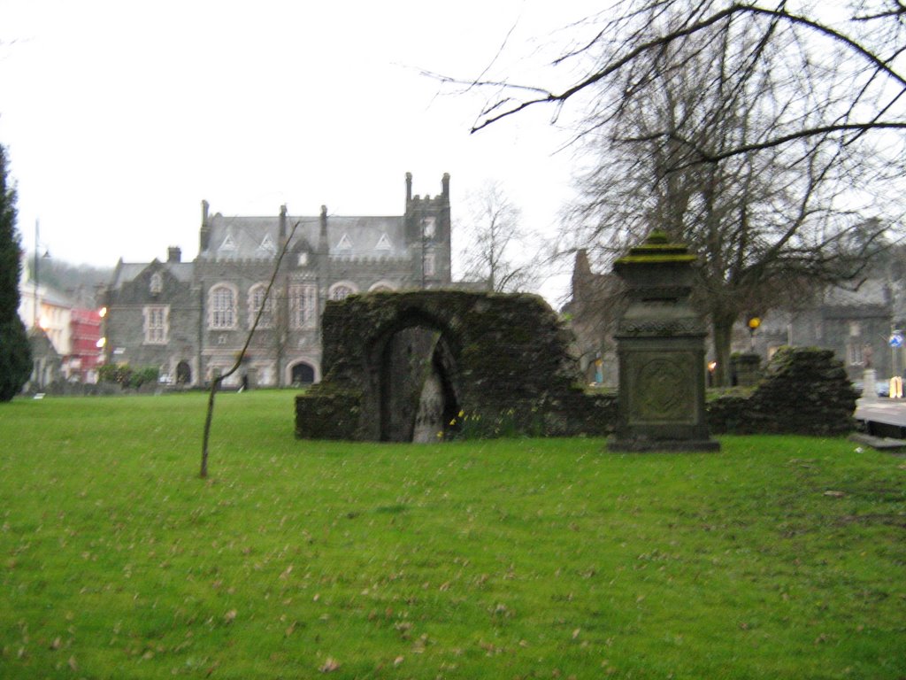 Ruines of walls of ancient Abbey in Tavistock by DXT 1