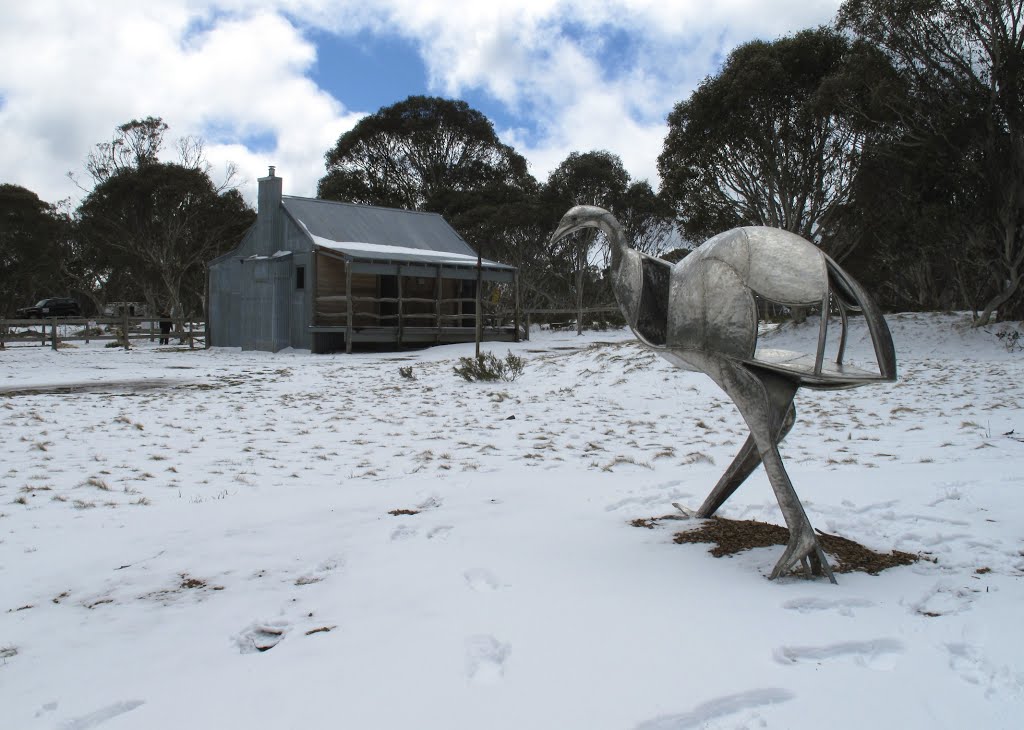 Big Chook walking home through the snow by snucklepuff