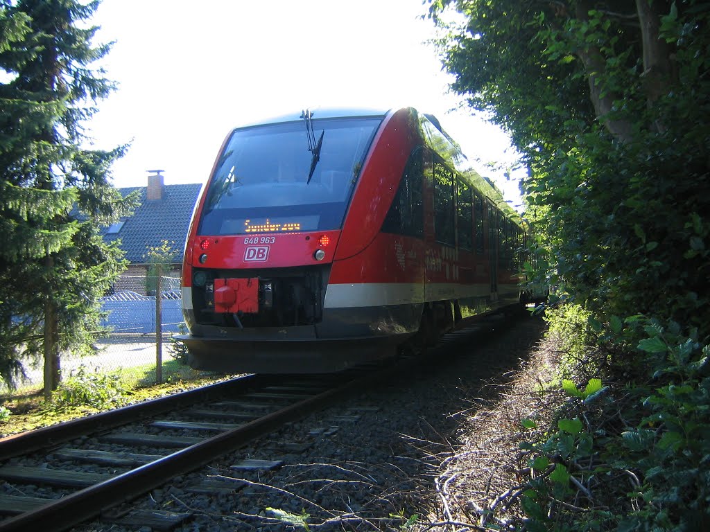 Coradia Lint 41, 648 463/963 als Sonderzug am 26.08.2012 kurz vor der Abfahrt vom Bahnhof Rendsburg-Seemühlen by kikido27