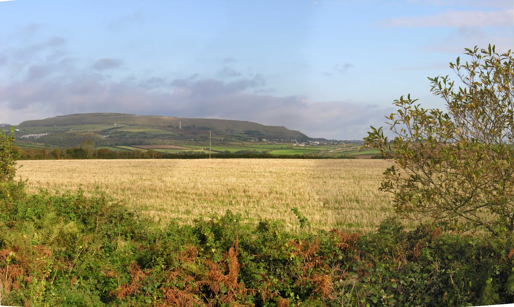 View across the fields to "Cornish Alps". by Brian Clint