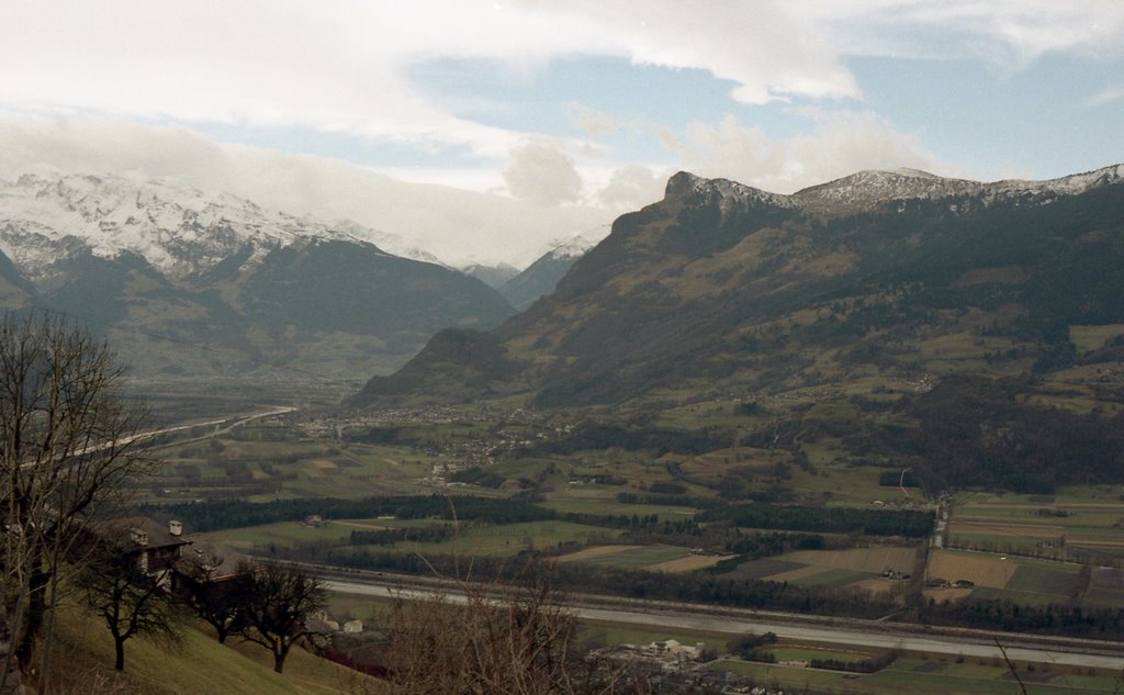 Between Steg and Triesenberg, Liechtenstein by A J Butler