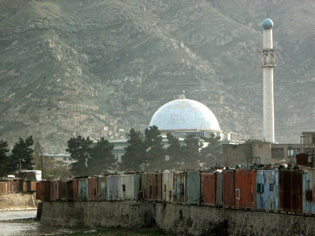 The container wall at River Kabul by © Morrique