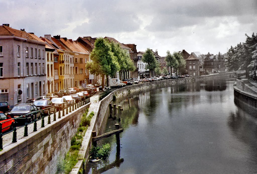 Old scanned photo Reflection at Bruges by esseil