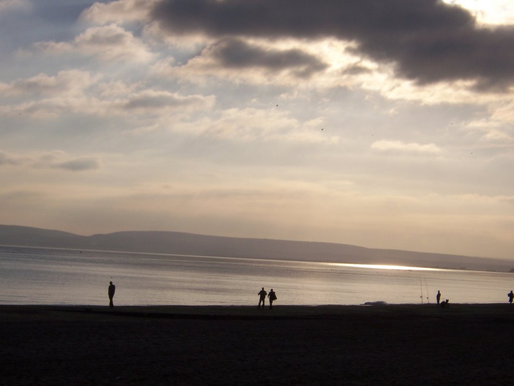 Bournemouth beach at dusk by ladybird74