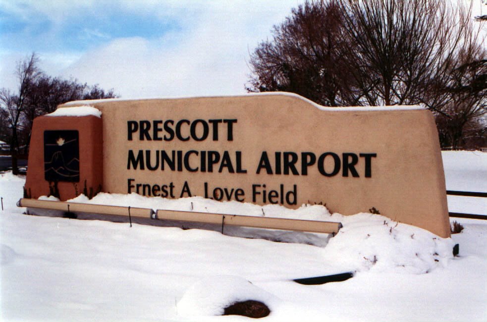 Prescott Airport Sign by DWGPhotos