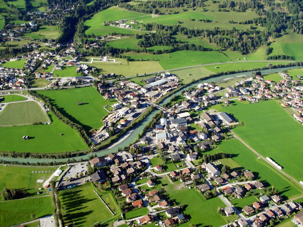 Luftaufnahme Niedernsill mit Dorfkirche by CT-Flieger