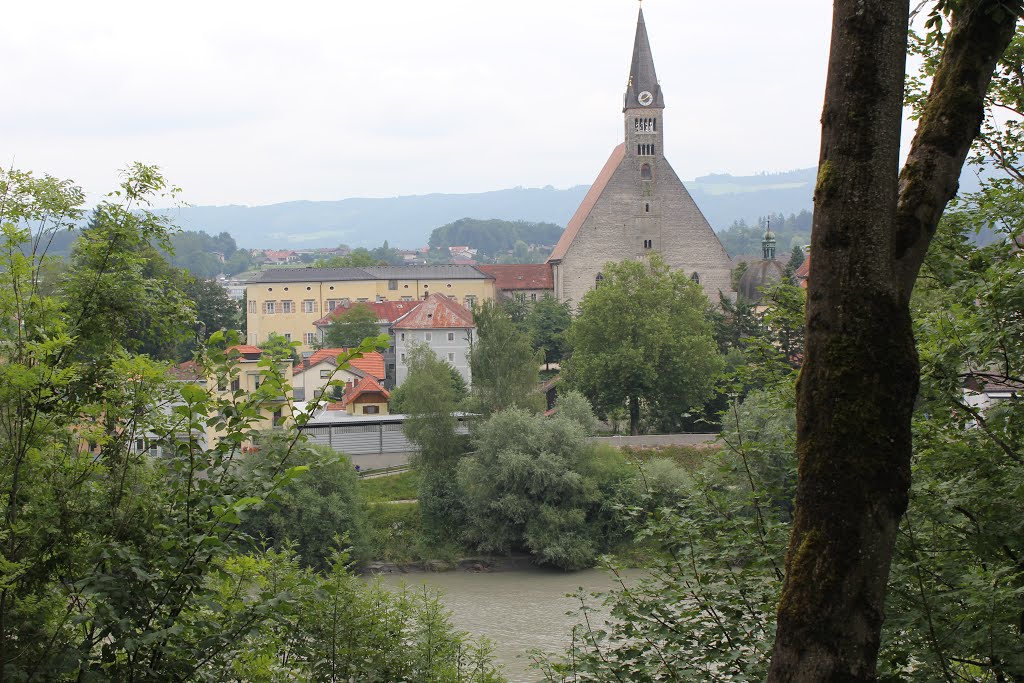 Blick über die Salzach nach Laufen by AlexWahnschaffe