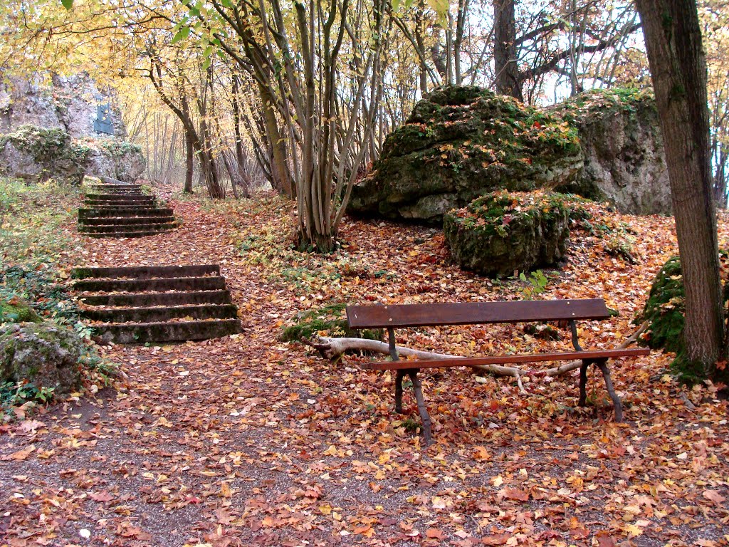 Wanderweg am Victor-von-Scheffel-Stein am Westhang des Staffelberges by Contessa